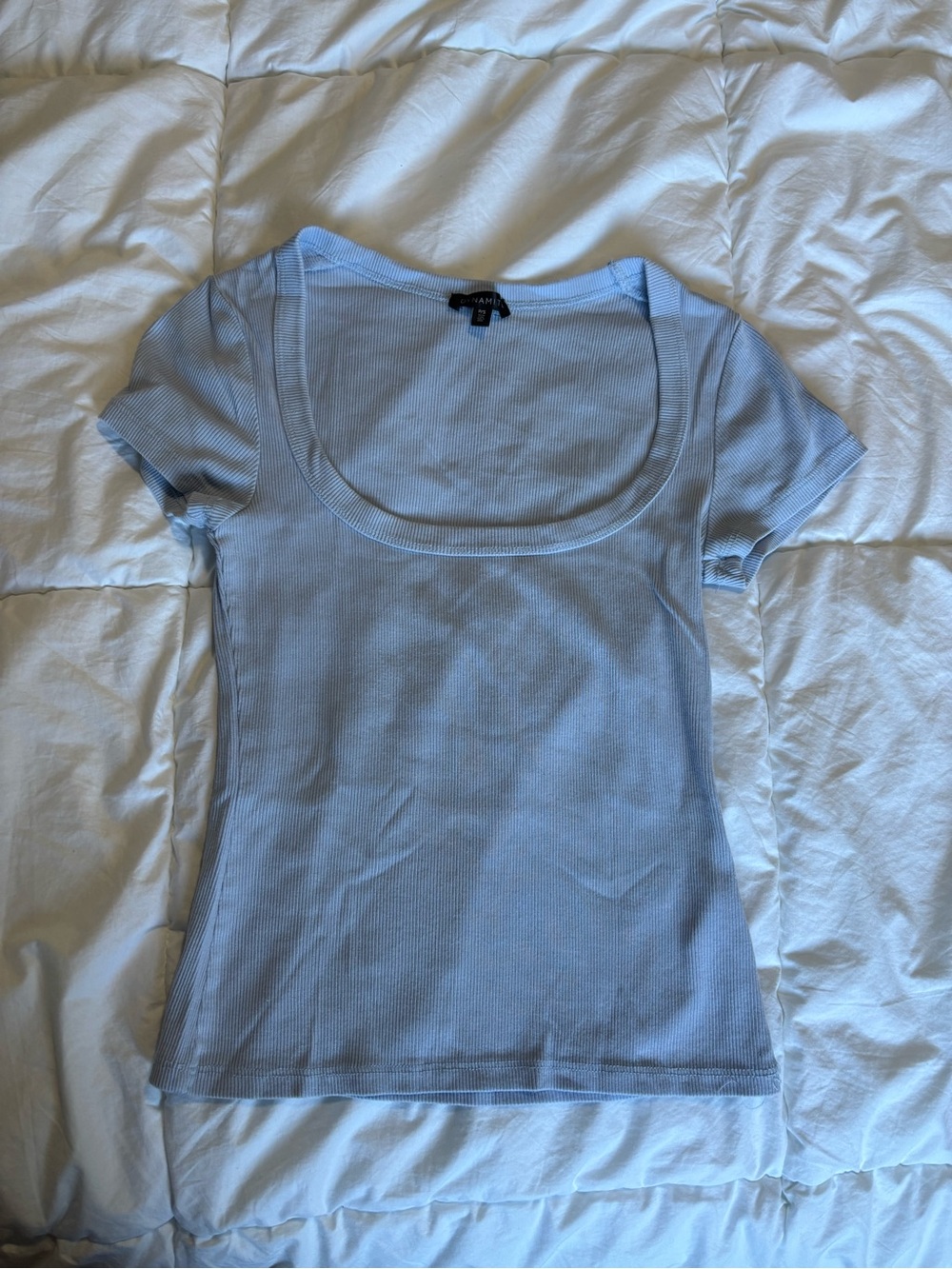 Dynamite Ribbed Short Sleeve Tee